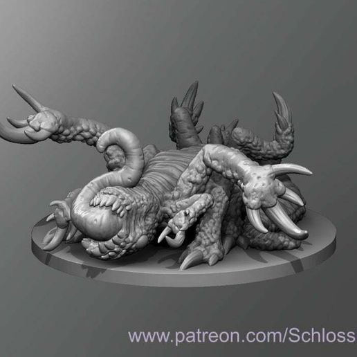 mutado lagarto dnd masmorras dragões tampo mesa brinquedo 3D print model - Mito3D