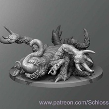 mutated lizard dnd dungeons and dragons tabletop toy 3d print model - Mito3D