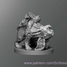 mutated rabbit dnd dungeons and dragons tabletop toy 3d print model - Mito3D