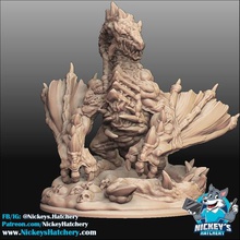 mutated undead dragon game mutant rpg dnd tabletop miniature wargaming 3d print model - Mito3D