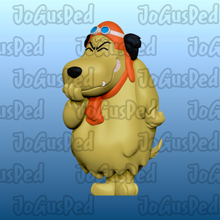 muttley dog lout redneck crazy cars cartoon animals animal decoration 3d print model - Mito3D