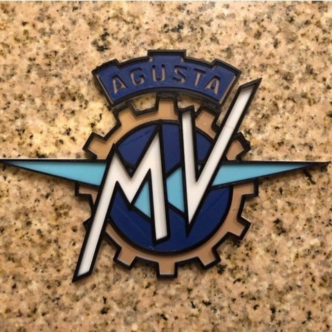 mv agusta motorcycles logo sign various 3D print model - Mito3D