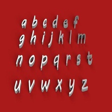 mvboli-Schrift 3d-Buchstaben in Kleinbuchstaben stl-Datei home 3d print model - Mito3D