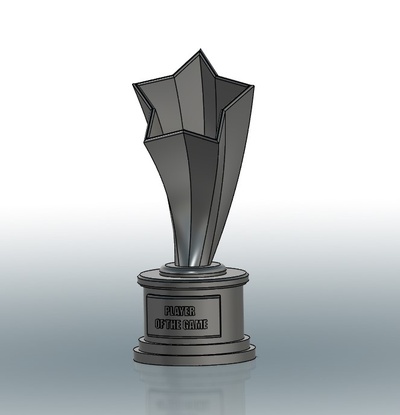 mvp jugador of juego trofeo baloncesto hockey béisbol fútbol taza 3d print model - Mito3D