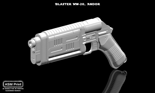 mw 20 blaster Cassian Andor 3d modello stl stella guerre disney cosplay pistola arma stampa 3d print model - Mito3D