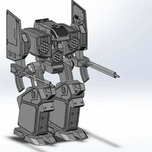 mw4 black heart mech robot toy_game_accessories 3d print model - Mito3D