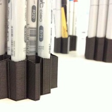 meu favo de mel personalizado porta-lápis a casa organização 3d print model - Mito3D