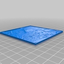 my customized lithophane parametrized length thickness art 2d 3d print model - Mito3D