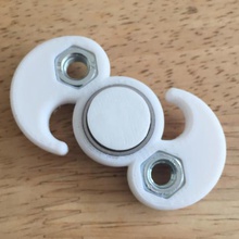 my customized m8 yin-yang fidget spinner game hex nut 3d print model - Mito3D