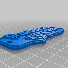 minha personalizado de várias linhas tag porta-chaves jóias chaveiros 3d print model - Mito3D