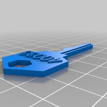 mon personnalisées faites glisser la lame de clé générateur maison les articles ménagers personnalisé 3d print model - Mito3D
