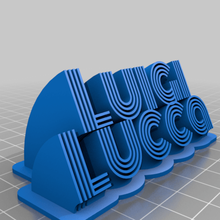 my customized sweeping name plate 2 lines fonts remix art signs logos 3d print model - Mito3D