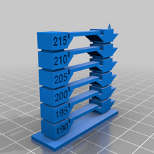 meine angepasste Temperatur-tower-version tower 190 215 tool 3d-Druck-tests kundengebundene 3d print model - Mito3D