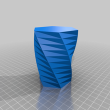 my customized twisted polygon vase home containers 3d print model - Mito3D