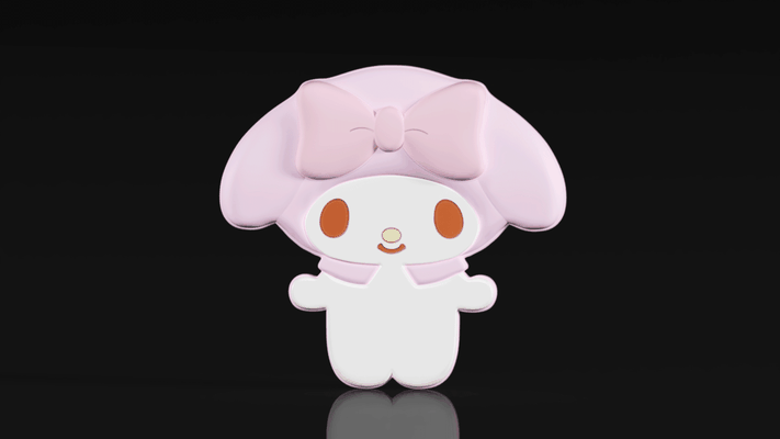 my melodia espelho mini sanrio casa brinquedo figura personagem conjuntos jogos açao estatuto arte poli anime 3d print model - Mito3D