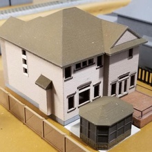 my suburban house n-scale architecture model railroad 3d print model - Mito3D