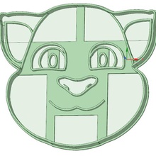 my talking tom cookie cutter tool biscuit crackers 3d print model - Mito3D