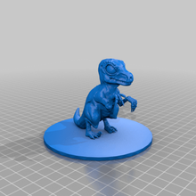 my version blue mi versi n art claws dinosaur dinosaurio jurassic park 3d print model - Mito3D