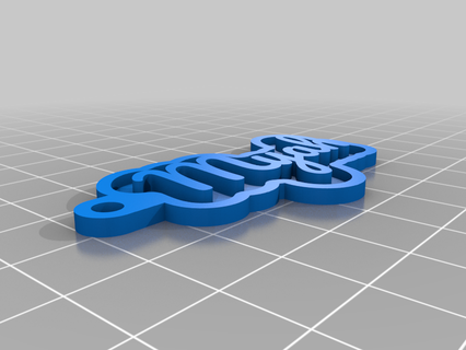 myah customized keychains 3d print model - Mito3D