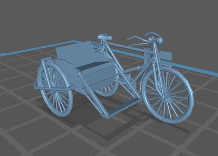 myanmar cyclo pousse 3d print model - Mito3D