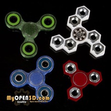 myopen3d fidget spinner collection gadget toy tri easy print hand open source seattle 3d print model - Mito3D