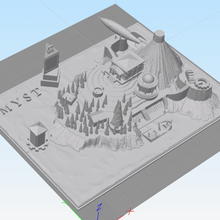 myst Insel Kunst cyan-blau riven Replikat 3d print model - Mito3D