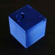 mysterious blue box inspired movie mulholland drive david lynch key locking 3d print model - Mito3D