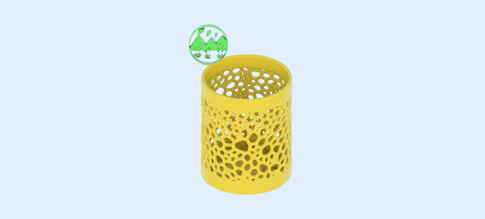 mysterious container voronoi style containers ufo ufos alien aliens organizers idealab organization pencil holder pencils tools 3d print model - Mito3D