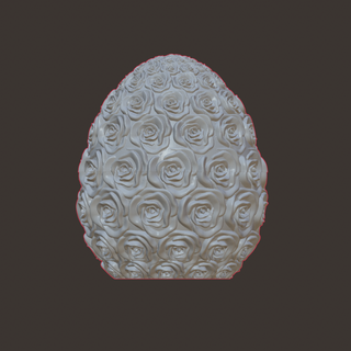 mystery dragon rose egg 3d print model - Mito3D