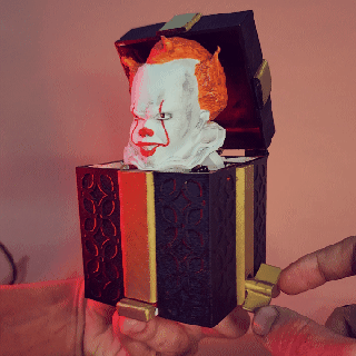 mystery gift box Game pennywise it christmas 3d print model - Mito3D
