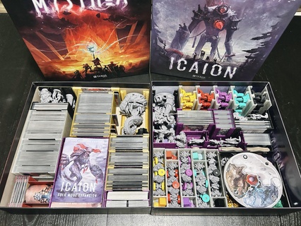 mysthea icaion fall volfyirion & guilds 5-in-2-boxes insert organizer - fits sleeved cards board game miniatures kickstarter exclusives expansion dragon miniature promo dice tower monsters tabula games 3d print model - Mito3D