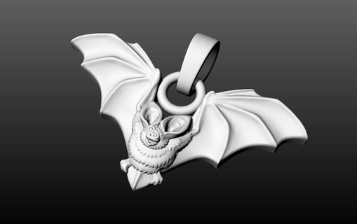 mystical bat charm pendant Jewelry character jewel jewelry gold silver sterling fashion animal gothic pendants 3d print model - Mito3D