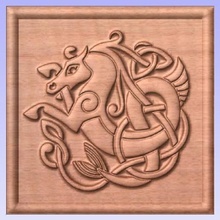 mythical beast various 3d relief cnc celtic 3d print model - Mito3D