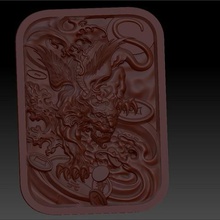 mythical wild animalpixiu2 art aniaml china japan traditional engraving sculpture cnc relief 3d print model - Mito3D