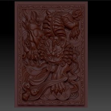 mythische wilde animalpixiu Kunst oriental china die traditionellen cnc Erleichterung Holzschnitzerei 3d print model - Mito3D