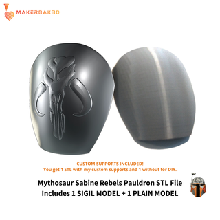 mythosaur sabine shoulder armor mandalorian starwars star wars sigil signet emblem symbol pauldron plate cosplay costume 3d print model - Mito3D