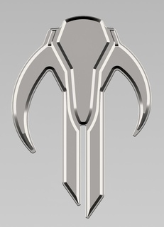 mitossauro mandaloriano Estrela guerras distintivo 3d print model - Mito3D