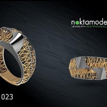 n-ring-05 jewelry ring rings 3d print model - Mito3D