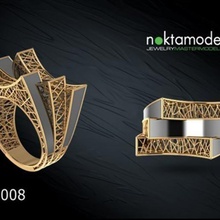 n-ring-06 jewelry ring gold 3d print model - Mito3D