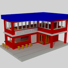 n-ölçekli restoran mimarlık elektrikli trenler ölçek n konut ev bina 3d print model - Mito3D