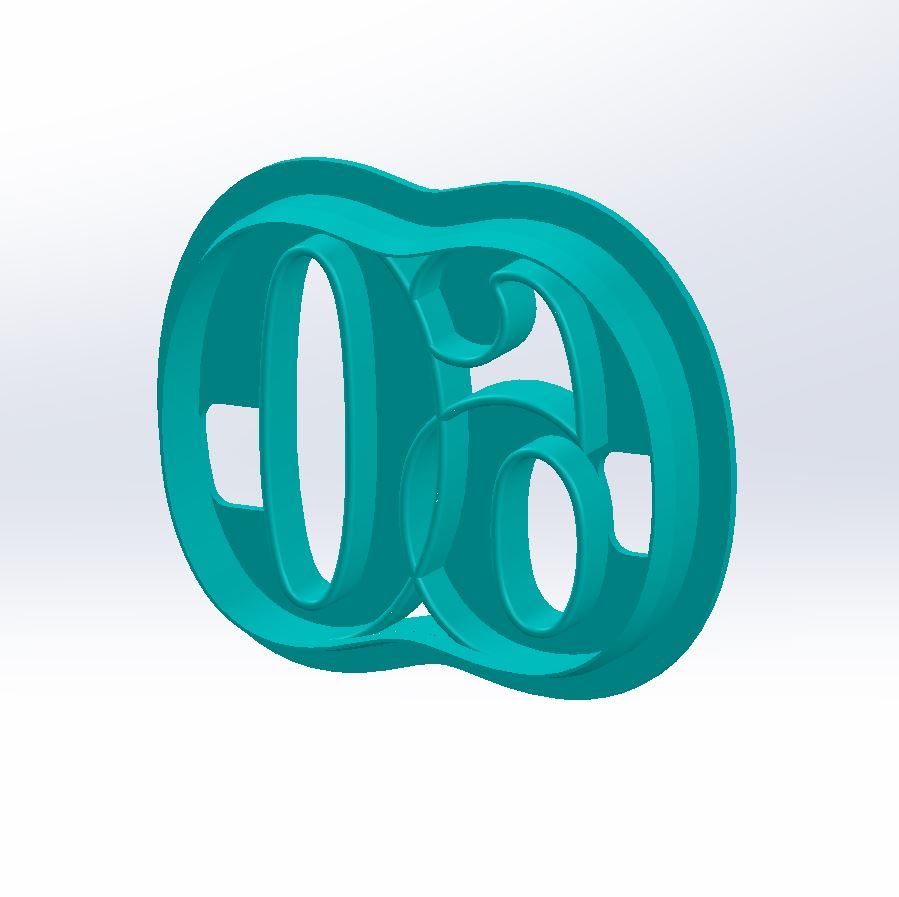 n60 Plätzchen Cutter 60 Küche Werkzeuge bisquit 3D print model - Mito3D
