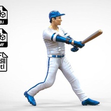 n1 baseball player center fielder 3d print model - Mito3D