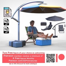 n1 chillout guy armchair umbrella 3d print model - Mito3D