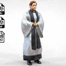 n1 man vicar clergy church art miniature character printable figurines 3d-print 1-64 england agent figure figurine mission 3d print model - Mito3D