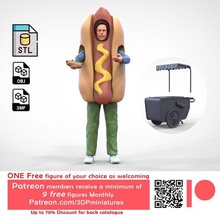 n4 Verkäufer Hotdog 3d print model - Mito3D