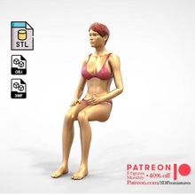 n5 boat passenger 3d print model art miniature human posing character person printable sitting driver steering chair care woman ship swimsuit miniatures figurines 3d print model - Mito3D