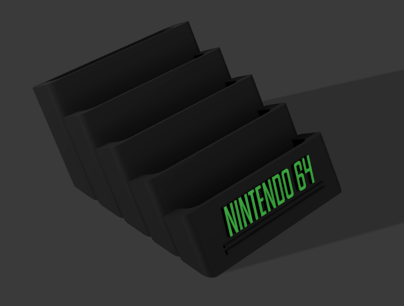 n64 game cartridge holder cartride cartrigde nintendo 64 ninteno 3D print model - Mito3D