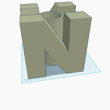 n64 logo lápiz soporte 3d impreso Arte juego amor mario nintendo súper vídeo 3d print model - Mito3D