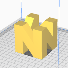 n64 logo Jeu nintendo 3d print model - Mito3D