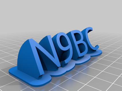 n9bc personnalisé Bureau 3d print model - Mito3D